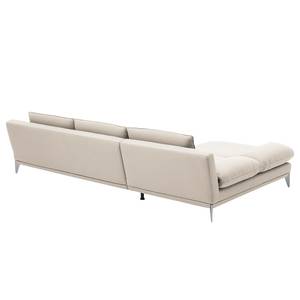 Ecksofa Smoky Bay Webstoff - Kaschmir - Longchair davorstehend links - Armlehne verstellbar