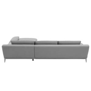 Ecksofa Smoky Bay Webstoff - Platin - Longchair davorstehend rechts - Keine Funktion