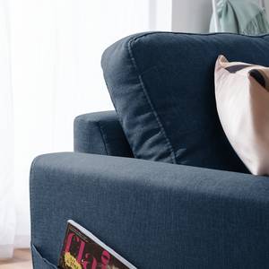 Divano angolare SOLA con chaise longue Tessuto Luba: blu jeans - Longchair preimpostata a destra - Funzione letto