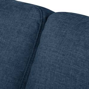 Ecksofa SOLA mit Longchair Webstoff Luba: Jeansblau - Longchair davorstehend links - Mit Schlaffunktion