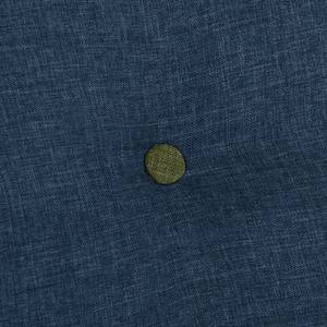 Canapé d’angle SOLA Tissage à plat - Tissu Luba: Bleu jean - Méridienne courte à droite (vue de face) - Avec fonction couchage