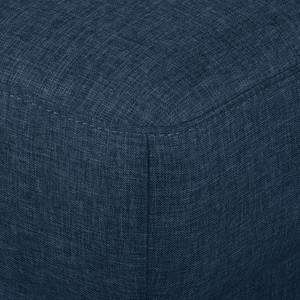 Ecksofa SOLA mit Longchair Webstoff Luba: Jeansblau - Longchair davorstehend rechts - Mit Schlaffunktion