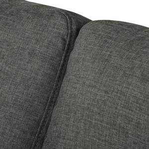 Ecksofa SOLA mit Longchair Webstoff Luba: Basalt - Longchair davorstehend rechts - Mit Schlaffunktion