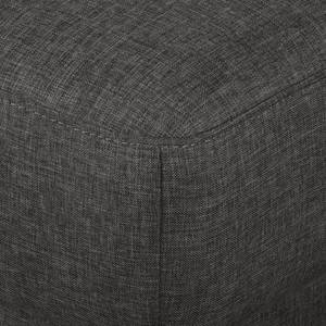 Canapé d’angle SOLA Tissage à plat - Tissu Luba: Basalte - Méridienne courte à droite (vue de face) - Avec fonction couchage