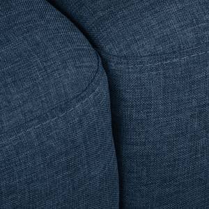 Ecksofa SOLA mit Longchair Webstoff Luba: Jeansblau - Longchair davorstehend rechts - Ohne Schlaffunktion