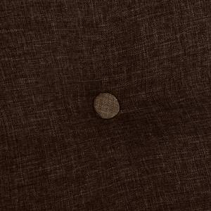 Divano angolare SOLA con chaise longue Tessuto Luba: marrone scuro - Longchair preimpostata a sinistra - Senza funzione letto