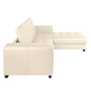 Ecksofa Soliera (mit Schlaffunktion) Echtleder - Beige - Longchair davorstehend rechts - Relaxfunktion