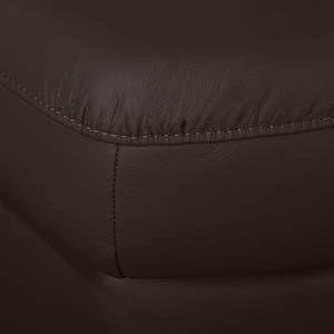 Canapé d'angle Songea Cuir véritable / Imitation cuir - Marron foncé - Méridienne courte à gauche (vue de face) - Avec fonction couchage - Fonction relaxation