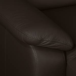 Ecksofa Songea Echtleder / Kunstleder Dunkelbraun - Longchair davorstehend links - Mit Schlaffunktion - Relaxfunktion