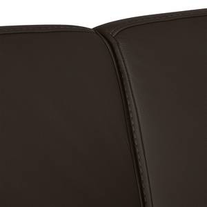 Ecksofa Songea Echtleder / Kunstleder Dunkelbraun - Longchair davorstehend links - Mit Schlaffunktion - Relaxfunktion