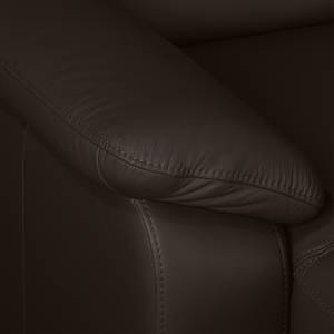 Canapé d'angle Songea Cuir véritable / Imitation cuir - Marron foncé - Méridienne courte à gauche (vue de face) - Sans fonction couchage - Sans fonction