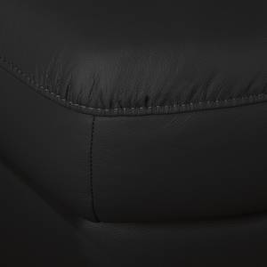 Canapé d'angle Songea Cuir véritable / Imitation cuir - Noir - Méridienne courte à gauche (vue de face) - Sans fonction couchage - Sans fonction