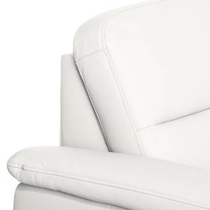 Canapé d'angle Songea Cuir véritable / Imitation cuir - Blanc - Méridienne courte à gauche (vue de face) - Sans fonction couchage - Sans fonction
