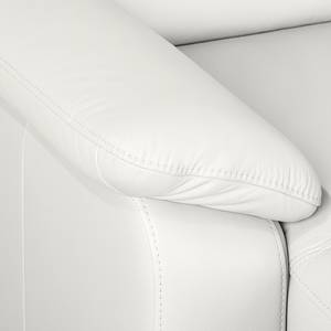 Canapé d'angle Songea Cuir véritable / Imitation cuir - Blanc - Méridienne courte à gauche (vue de face) - Sans fonction couchage - Sans fonction