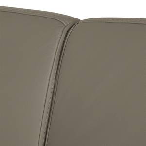 Canapé d'angle Songea Cuir véritable / Imitation cuir - Gris - Méridienne courte à droite (vue de face) - Avec fonction couchage - Fonction relaxation