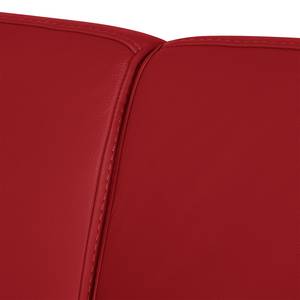 Ecksofa Songea Echtleder / Kunstleder Rot - Longchair davorstehend rechts - Mit Schlaffunktion - Relaxfunktion