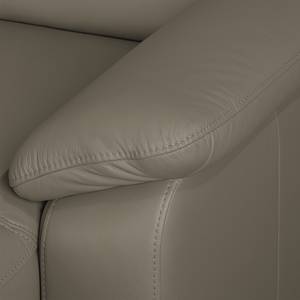 Canapé d'angle Songea Cuir véritable / Imitation cuir - Gris - Méridienne courte à droite (vue de face) - Sans fonction couchage - Sans fonction