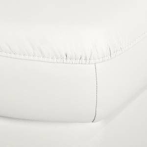 Canapé d'angle Songea Cuir véritable / Imitation cuir - Blanc - Méridienne courte à droite (vue de face) - Sans fonction couchage - Sans fonction