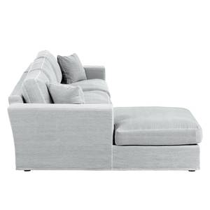 Ecksofa Sorini Webstoff Longchair davorstehend links - Grau