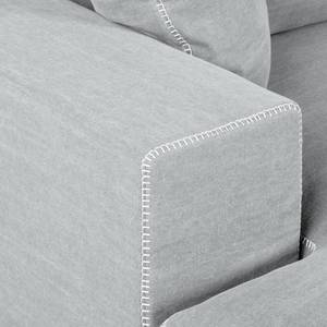 Ecksofa Sorini Webstoff Longchair davorstehend links - Grau