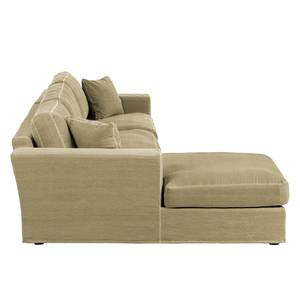 Ecksofa Sorini Webstoff Longchair davorstehend links - Khaki