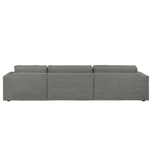 Ecksofa Sorini Webstoff Longchair davorstehend rechts - Dunkelgrau