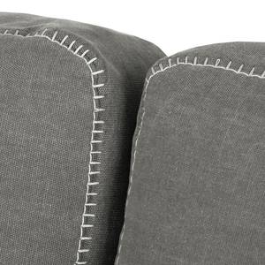 Canapé d'angle Sorini Textile Méridienne à  gauche (vue de face) - Gris foncé