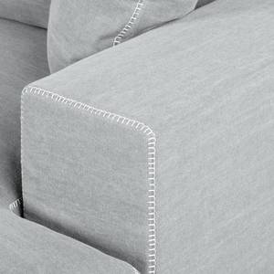 Ecksofa Sorini Webstoff Longchair davorstehend rechts - Lichtgrau