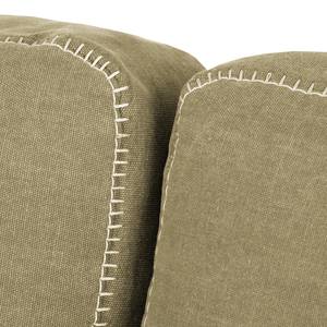 Canapé d'angle Sorini Textile Méridienne à gauche (vue de face) - Kaki