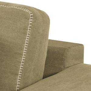 Canapé d'angle Sorini Textile Méridienne à  gauche (vue de face) - Kaki