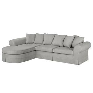 Ecksofa Summer Romance Webstoff Grau - Longchair davorstehend links