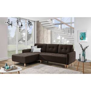 Ecksofa Sundance (mit Schlaffunktion) Espresso - Longchair davorstehend links