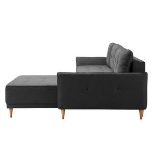 Ecksofa Sundance (mit Schlaffunktion) Anthrazit - Longchair davorstehend rechts