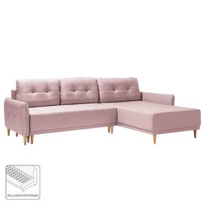 Canapé d'angle Sundance (convertible) geweven stof - Mauve - Longchair vooraanzicht rechts