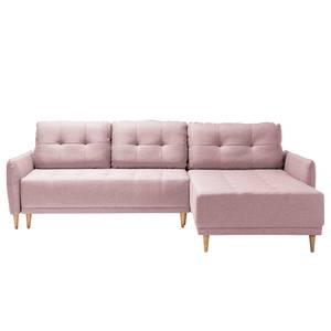 Ecksofa Sundance (mit Schlaffunktion) Webstoff - Mauve - Longchair davorstehend rechts