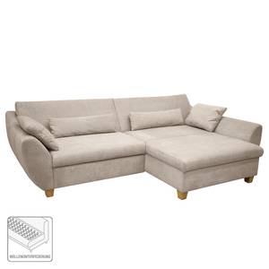 Ecksofa Sunspot Microfaser - Cappuccino - Longchair davorstehend rechts - Keine Funktion