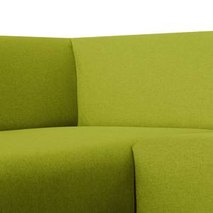 Canapé d'angle Sydney Tissu - Tissu Lotana : Vert - Méridienne longue à gauche (vue de face)