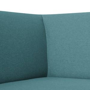 Canapé d'angle Sydney Tissu - Tissu Lotana : Turquoise - Méridienne longue à gauche (vue de face)