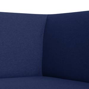 Ecksofa Sydney Webstoff Stoff Lotana: Blau - Ottomane davorstehend rechts