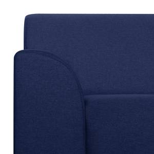 Ecksofa Sydney Webstoff Stoff Lotana: Blau - Ottomane davorstehend rechts