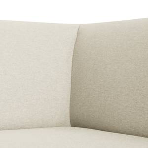 Ecksofa Sydney Webstoff Stoff Lotana: Hellbeige - Ottomane davorstehend rechts