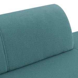 Canapé d'angle Sydney Tissu - Tissu Lotana : Turquoise - Méridienne longue à droite (vue de face)