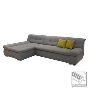 Ecksofa Tacoma Strukturstoff Cappuccino - Longchair davorstehend links