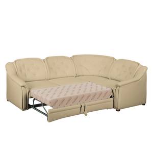 Ecksofa Tamba (mit Schlaffunktion) Kunstleder - Beige - Schlaffunktion davorstehend links