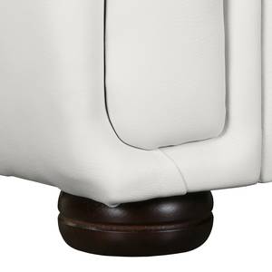 Canapé d'angle Tamba (convertible) Imitation cuir - Blanc - Fonction lit à gauche (vue de face)