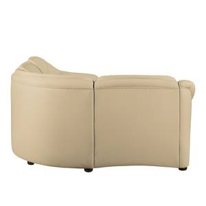 Canapé d'angle Tamba (convertible) Imitation cuir - Beige - Fonction lit à droite (vue de face)