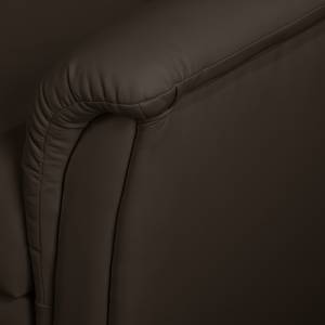 Canapé d'angle Tamba (convertible) Imitation cuir - Marron bison - Fonction lit à gauche (vue de face)