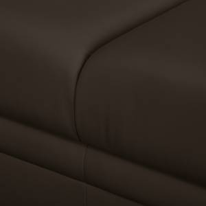 Canapé d'angle Tamba (convertible) Imitation cuir - Marron bison - Fonction lit à gauche (vue de face)