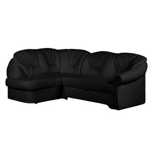 Ecksofa Thale Kunstleder Schwarz - Bettfunktion davorstehend rechts