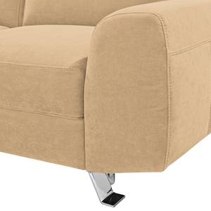 Ecksofa Tofty (mit Schlaffunktion) Microfaser - Beige - Longchair davorstehend links